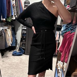 S by Serena Black Off the Shoulder Dress NWOT